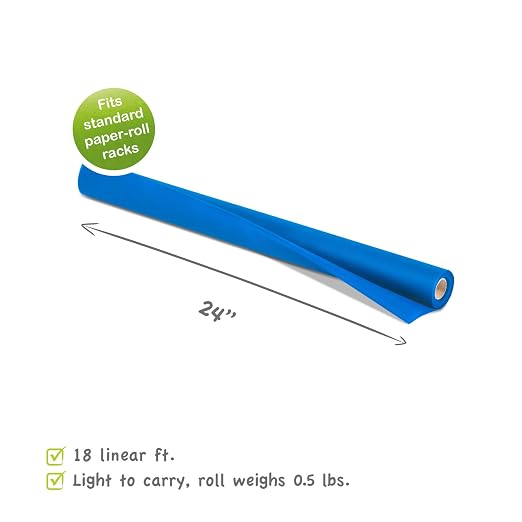 Smart-Fab Craft Fabric Roll, 24" x 18', Blue, Perfect for Schools, Crafts, Art, Bulletin Board, Teacher Classrooms, Outlasts Paper, Won't Fade - Image 2