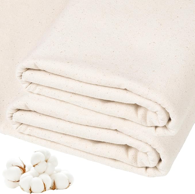Canvas Fabric, 100% Natural Cotton 10oz Duck Canvas Fabric 61'' Wide for Sewing, Backings, Tote Bags, Arts & Crafts (Natural 10oz, 2 Yard) by ROGITU