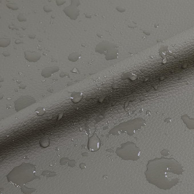 Marine Vinyl Fabric Waterproof Leather Material 55"×36" Gray | Soft Marine Faux Leather Sheets 0.6mm Thick Anti-UV Non-Peeling for Upholstery Boat Seat Automotive Furniture DIY Crafting - Image 4