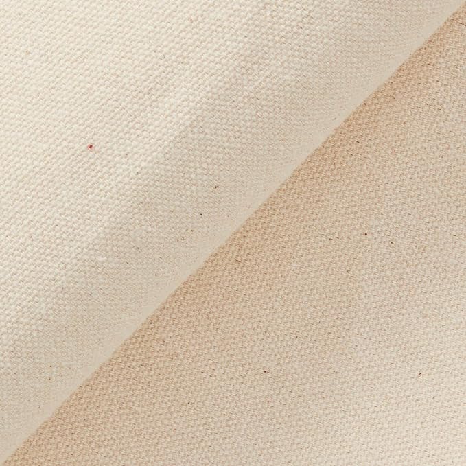 Cotton Duck Canvas Fabric Heavy Duty Outdoor 10 Oz Thick Cloth Material By The Yard & Roll Wholesale - Natural (1 Yard) by FWD