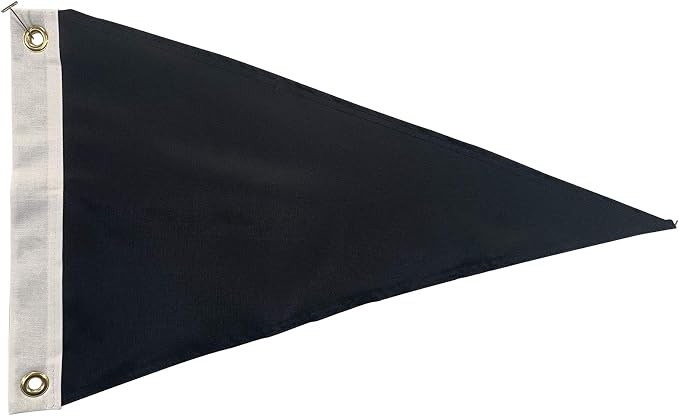 Set of 12 12x18" Blank Black Nylon Pennant Flags - Proudly Made in the USA by GettysburgFlagWorks