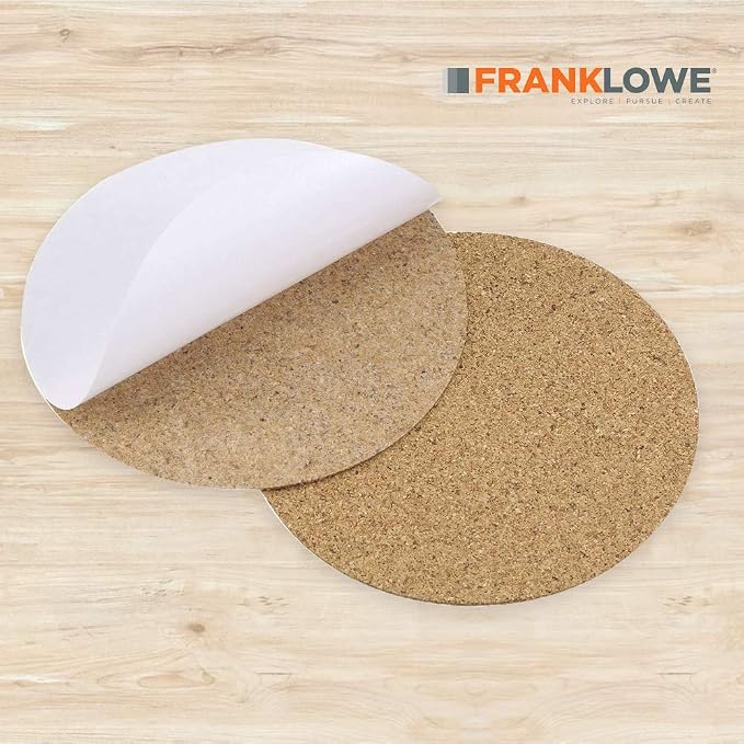 Flowe Cork Tiles, Self-Adhesive Backing for Coasters, Tiles, Wall Bulletin Boards, Natural, 4" Diameter (1000) - Image 4