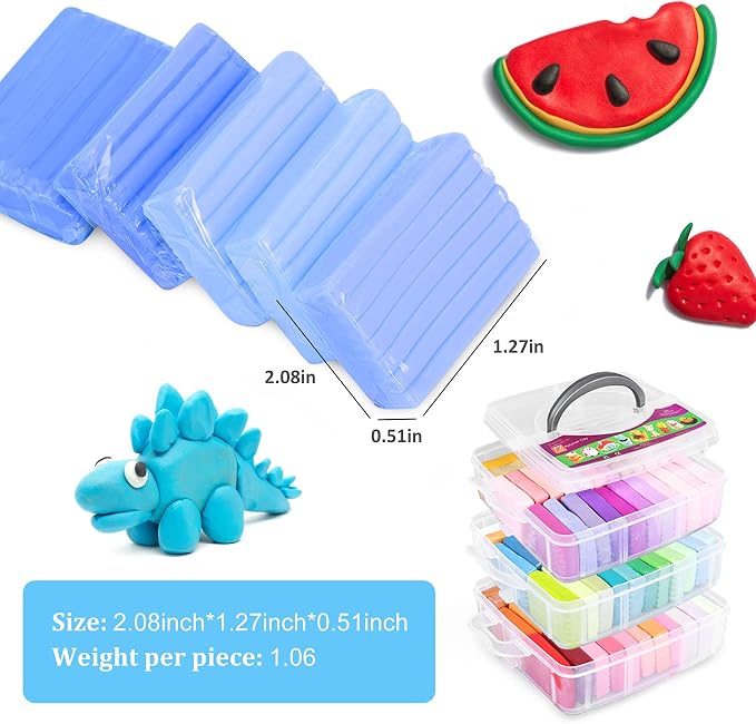 Cyajm 72 Colors Polymer Clay Kit, DIY Jewelry Crafts Gifts for Beginners | oven bake clay kit, soft and easy to use. Create jewelry, miniatures, crafts. Creative gift for adults and beginners. - Image 5