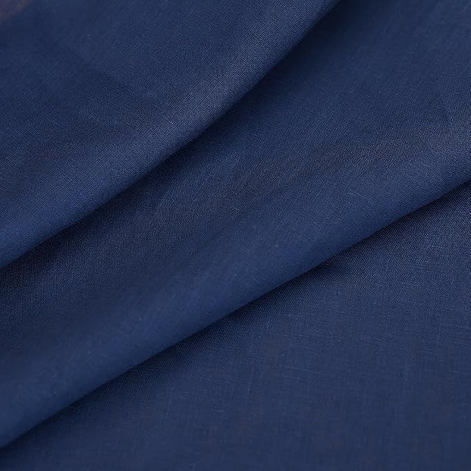 Japan Nature 100% Linen Fabric for Clothing, Home Decor, Pillow, Sofa, 55" Width, Craft by The Yard (Blue, 3 Yard) - Image 4