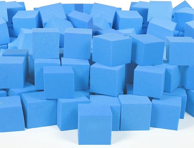 Foam Pit Blocks Foam Padding Sponge Pit Cubes Sponge Blocks for Amusement Park Gymnastics Freerunning and Parkour Courses - 36PCS 5" x 5" x 5" (Dark Blue) by FUBOTRAD