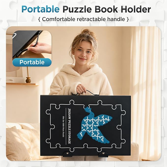 32 Pockets 28.9" *21.1" Puzzle Storage Book for 1000 Piece Jigsaws Dustproof Puzzle Book Holder with HD Film Portable Puzzle Binder for Finished Puzzles Ideal for Adult Kid Puzzle Enthusiasts - Image 5