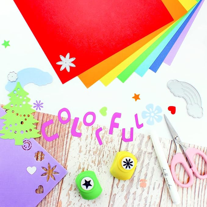 60 Sheets Textured Colorful Card Stock 28 Multicolor Cardstock 250 gsm Faint Texture, Single-Sided Printed Colored Paper for Card Making, Scrapbooking, Paper Craft - Image 6