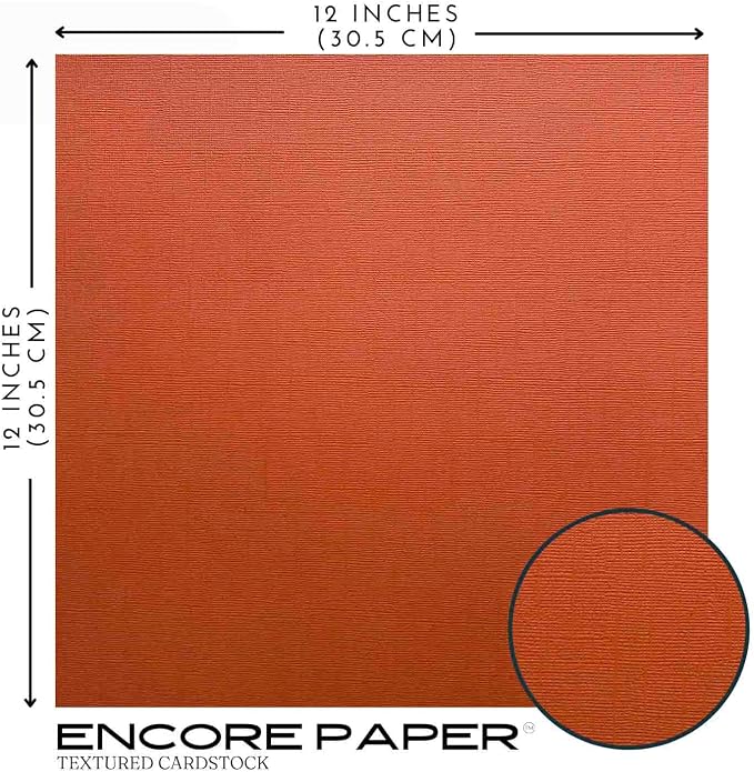 PUMPKIN PIE—12x12 Textured Cardstock | 80lb Textured Orange Scrapbook Paper | Premium Cardstock for Cricut Cutting | 25 Sheets - Image 3
