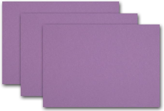 Premium Colored Blank 5x7 Card Stock (50, Grape Jelly) by CutCardStock