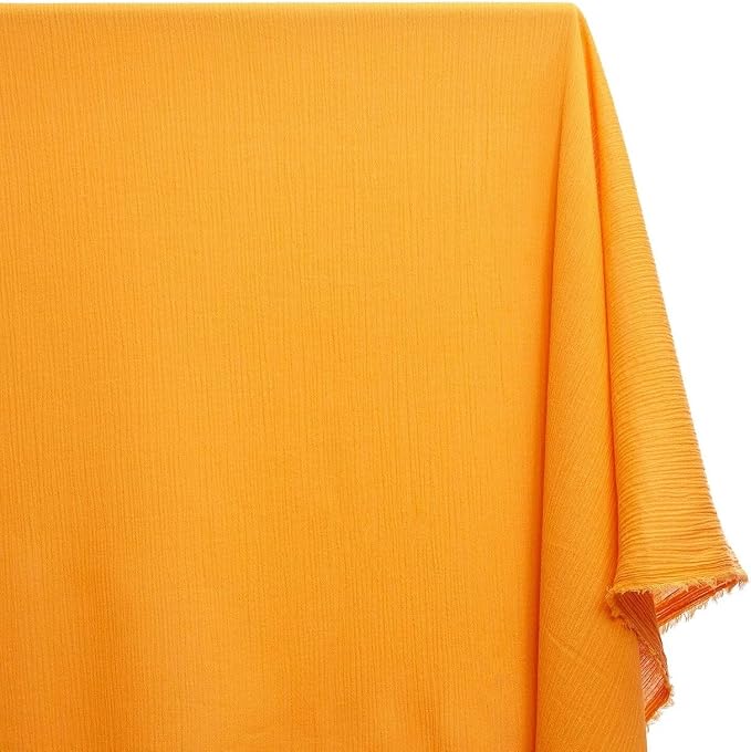 AK TRADING CO. 50" Wide 100% Cotton Island Breeze Gauze Fabric by The Yard – Lightweight, Breathable Material for Apparel, Crafts, Home Décor, Photoshoots, & DIY Projects (Gold, 10 Yards) - Image 2