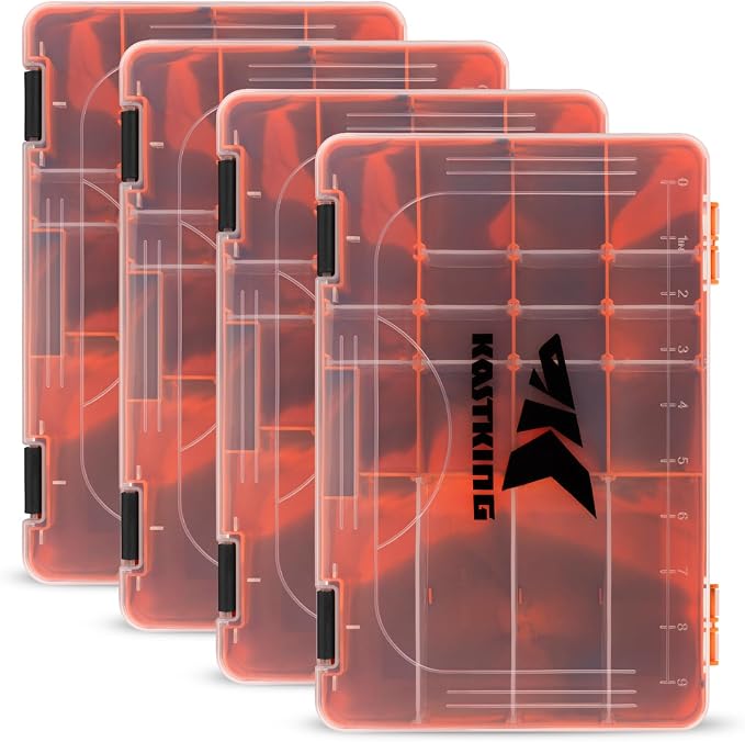 KastKing Utility Tackle Boxes, 3600 and 3700 Fishing Tackle Trays | Plastic Storage Organizer Box with Removable Dividers, Durable, Fishing Tackle Storage, Box Organizer by KastKing