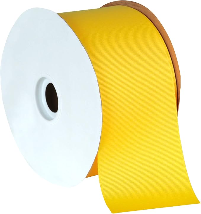 Berwick Offray 3" Grosgrain Ribbon, Maize Yellow, 50 Yards by BerwickOffray