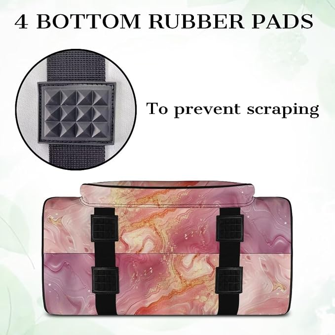 Pink Marble Sewing Machine Carrying Case Sewing Machine Cover Dust Cover for Sewing Accessories Scissors Crochet Hooks Portable Washable Home Decoration Sewing Case - Image 8