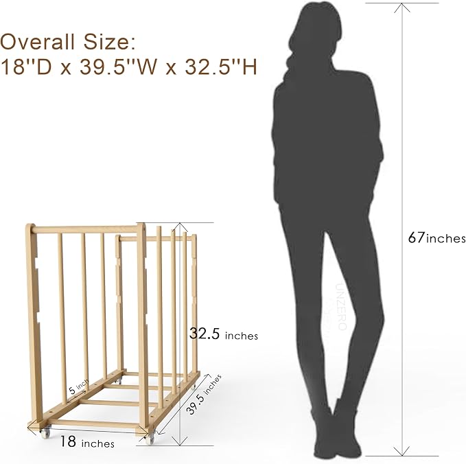 Art Storage Rack, Art Canvas Storage, Art Drying Rack, Canvas Boards Rack Art Storage with Handle & Caster Wheels for Drawing Board, Panel, Paper Pad for Art Studios, Artworks, Gallery - Image 5