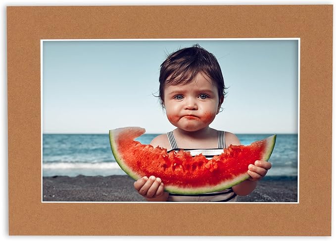 11x14 Mat for 12x16 Frame - Precut Mat Board Acid-Free Show Kit with Backing Board, and Clear Bags Brown 11x14 Photo Matte Made to Fit a 12x16 Picture Frame Matboard for Framing, Pack of 1 Mat - Image 7