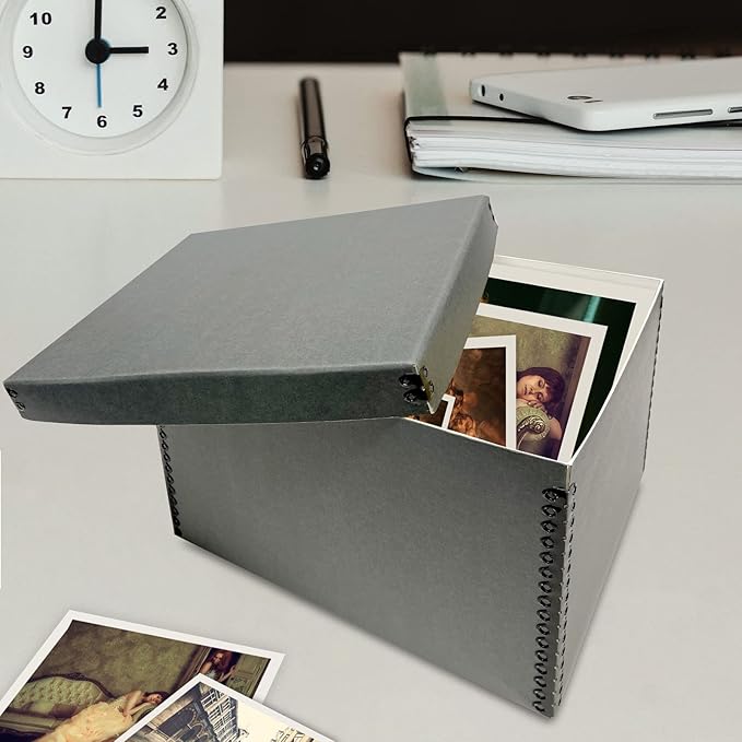 Lineco Record Storage Box 12x15x10 inch, Acid-Free Gray Boxboard, 1 Pack | Extra-Durable Filing Archival Cartons for Long-Term Storing Important Documents, Papers, Photos, Albums, Artworks or Prints - Image 7