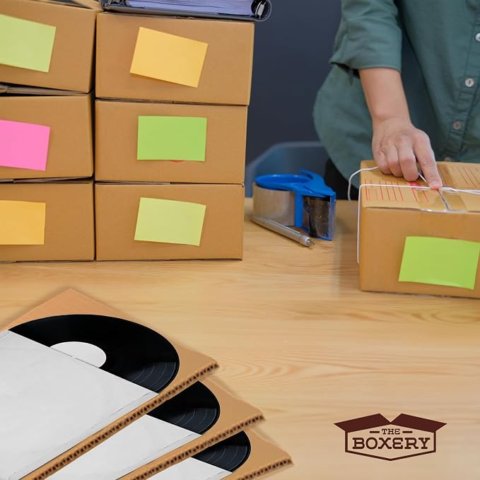 The Boxery Corrugated Cardboard Sheets 12.5 x 12.5" - (1/8" Thick) | 200 Sheets | LP Insert Pads, Brown, Frame Backing, DIY Projects, Arts and Crafts, Dividers, Mailing, Packing Protection - Image 5