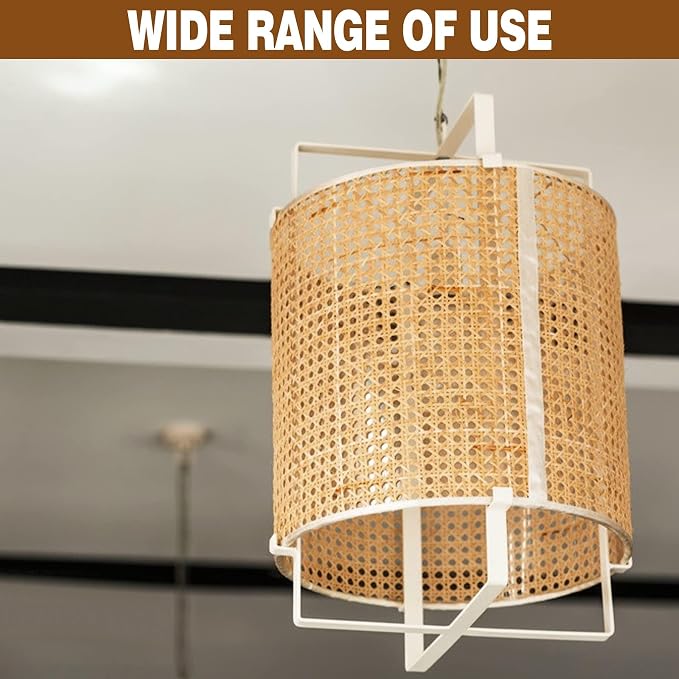 MYFAMIREA 16" Width Rattan Pressed Cane Webbing Sheet for Caning Projects, 3.3FT Natural Rattan Material Roll Net Woven Open Cane, Suitable for Caning Material DIY Supplies - Image 6