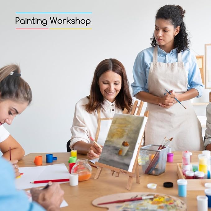 MEEDEN Tabletop Easel Stand for Display: 20" x 12 Pack Pine Wood Table Top Wooden Easel Stand for Sign - Black Mini Painting Easels for Picture Party Classroom - Image 5