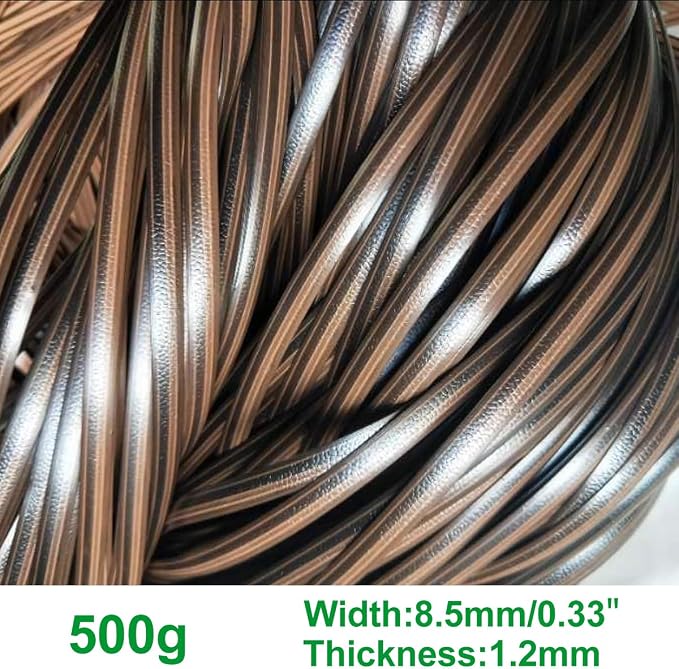 ECYC Ltd 196.8 Feet Rattan Repair Kit for Wicker Furniture, 8.5mm Wide Flat Synthetic Rattan Weaving Material Plastic Imitation Rattan Wicker PE Rattan Strips for Repair Fixing Furniture, DIY Crafts - Image 2