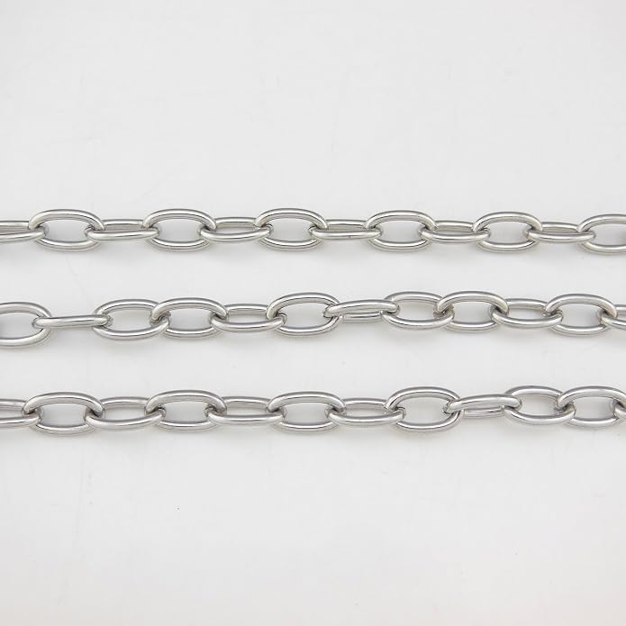 Coiris 6.6-49 Feet Stainless Steel Cable Chain for Jewelry Making Bulk, 2-9mm Soldered Link Chain Spool for DIY Necklaces Bracelets Crafts, Anti-Tarnish Metal Chain Roll (No Clasps Included) - Image 4