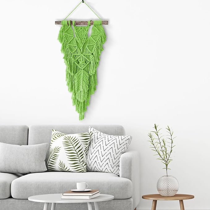 ZUEXT Macrame Cord, Apple Green, 4mm x 547yds Cotton String Macrame Yarn | Natural Handmade, 4 Strands Twisted Cotton Rope, for Craft Wall Hanging Weaving Tapestry Dream Catchers Hanger DIY Gift, 500m - Image 5