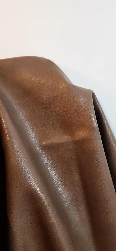 Walnut Brown Soft Faux Leather Fabric PU (Peta Approved Vegan) Leather by The Yard Synthetic Pleather 0.9 mm Nappa 3 Yards (108 x 54 inch) Soft Smooth Upholstery (Walnut, 3 Yards (108"x54") - Image 5