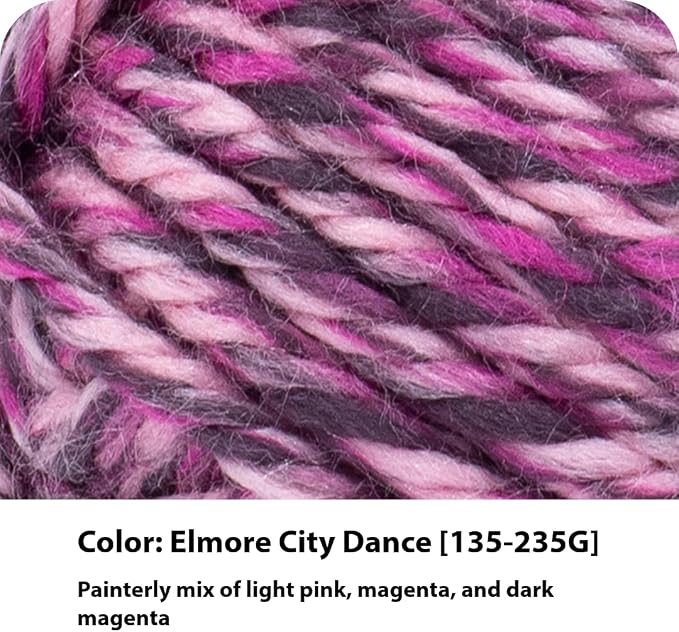 Lion Brand Yarn Hometown Yarn, Super-Bulky Yarn for Knitting, Crocheting, and Crafting, 1 Pack, Elmore City Dance | Super Bulky Acrylic Fiber for Warm Crochet Blankets, Knit Winter Hats, Chunky Cardigans, Soft Scarves, Weaving - Image 2