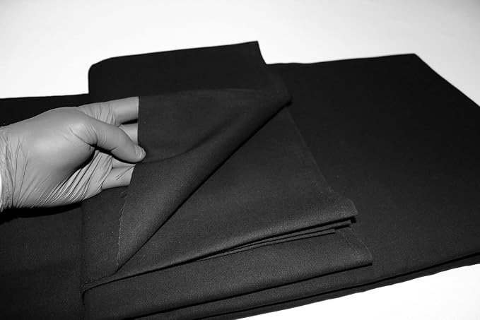 Mybecca Black 100% Cotton Muslin Fabric Textile Draping Fabric Wide: 58 inch 1-Yard (4.83 Feet x 3 Feet)(58" x 36") - Image 6