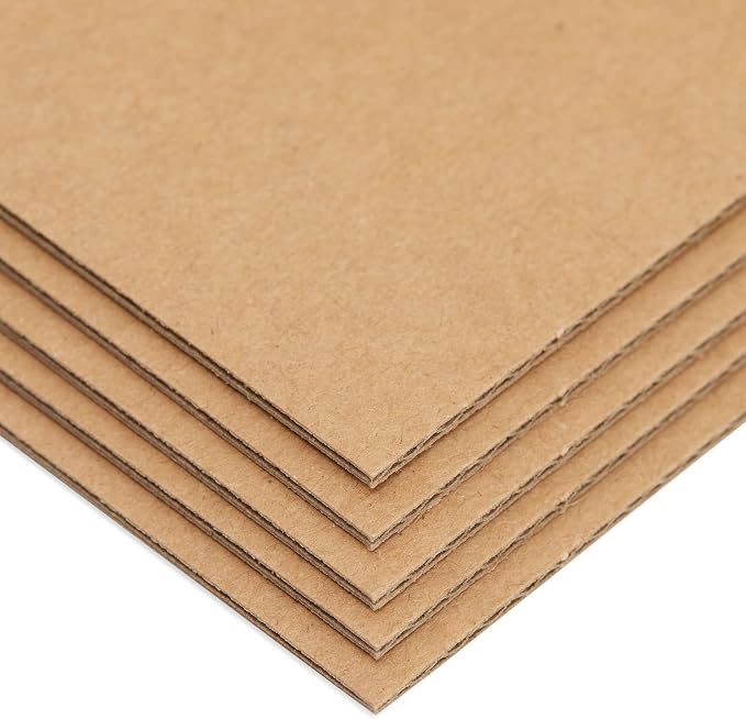 Juvale Corrugated Cardboard Sheets - 8 x 10.2 in, 2mm Thick E-Flute, Brown, 25 Pack - Flat Cardboard Sheets for Crafts & Mailing Inserts - Poster Board Backing & DIY Projects - Image 6