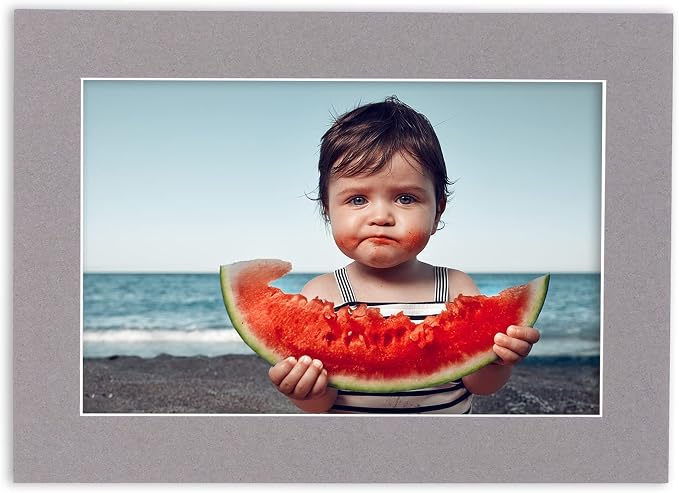 5x7 Mat for 8x10 Frame - Precut Mat Board Acid-Free Show Kit with Backing Board, and Clear Bags Charcoal 5x7 Photo Matte Made to Fit a 8x10 Picture Frame Matboard for Framing, Pack of 100 Mats - Image 7