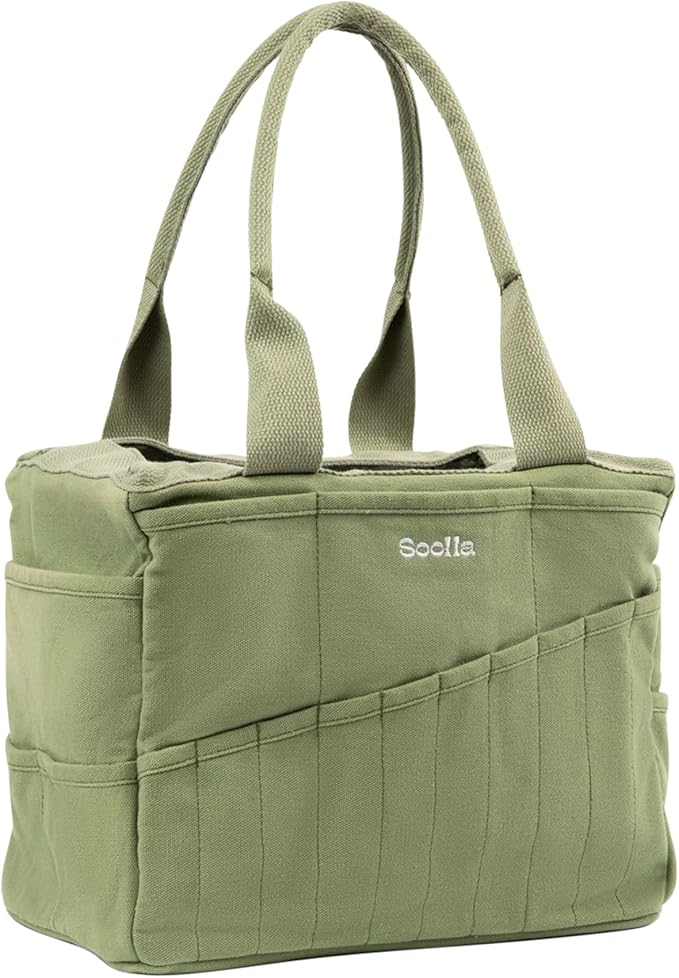 Soolla Studio Bag: Art Supply Storage Organizer & Pottery Tool Bag, Washable Tote, Yarn Bag, Crochet, 30 Pockets, 15+ Colors - Image 4