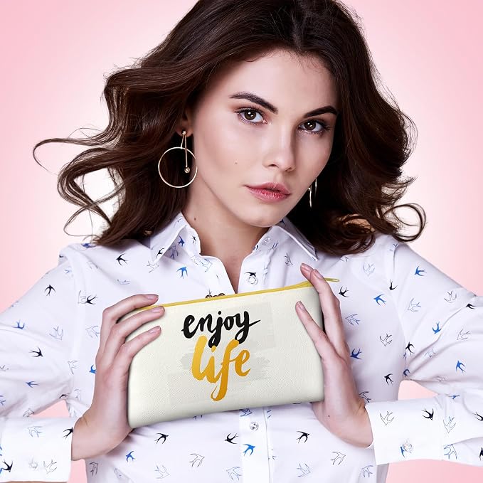 Silkfly 144 Pack Blank Canvas Zipper Pencil Pouch Bulk DIY Bags Sublimation Makeup Pouch White Multipurpose Toiletry Bag for Stationery Makeup Travel Cosmetic Toiletries Crafts Storage - Image 6