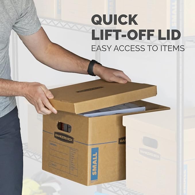 Bankers Box 10-Pack Medium Classic Moving Boxes with Reinforced Handles | Make packing faster with medium moving boxes that balance capacity, strength, and easy carrying. - Image 6