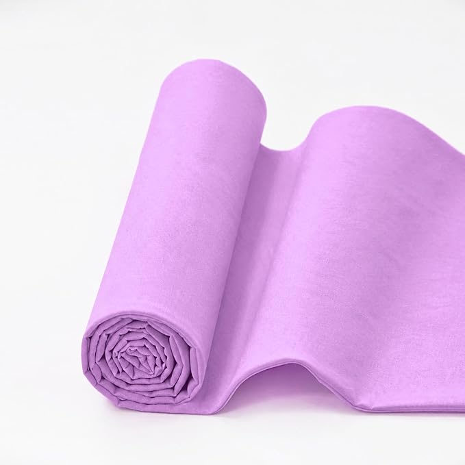 3 Yards Purple Cotton Fabric by The Yard in Solid Color - 59” Wide High-Density Natural Cotton Material Apparel Cloth for Quilting, Sewing, Crafts, Binding, Backing & Lining - Image 2