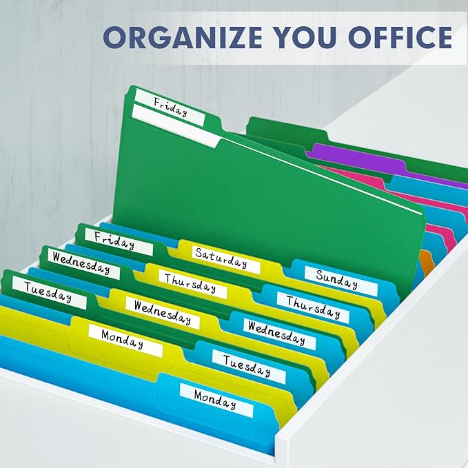 File Folder, PANDRI 270 Pack Colored File Folder, 1/3 Cut Tabs, Letter Size, Assorted 6 Colors Filing Folder for Office School Business - Image 7