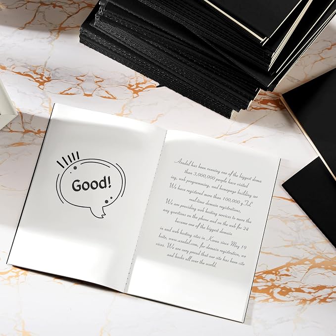 100 Pcs A5 Journals Notebooks Bulk,Black,Blank | Kraft Softcover Small Notebooks 5.5 Inch x 8.3 Inch Notepads with 60 Page 30 Sheet for Writing Sketch Travel Office Supplies - Image 4