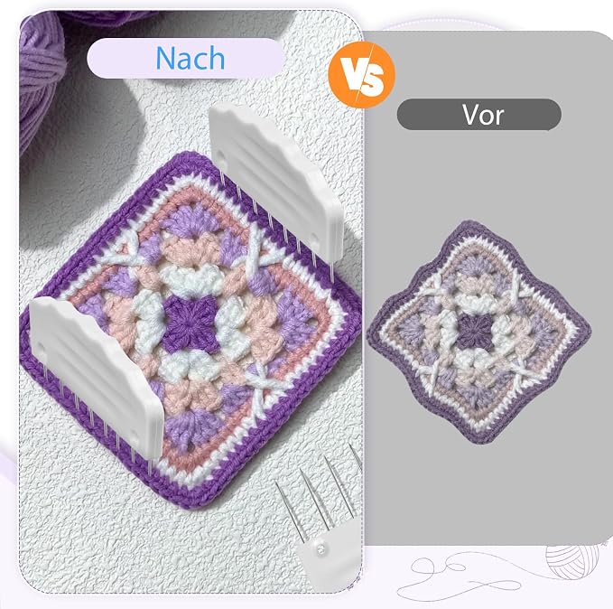 Yrangee Blocking Mats for Knitting-9 Pack Extra Thick,10 Blocking Combs | Knitting Blocking Mats and Pins Crochet Blocking Board with Grids for Needlepoint or Crochet with 150 T-Pins and Storage Bag - Image 5