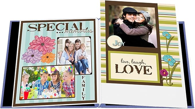 Pioneer Fabric Frame Post Bound Scrapbook 8.5"X11"-Sky Blue - Image 2
