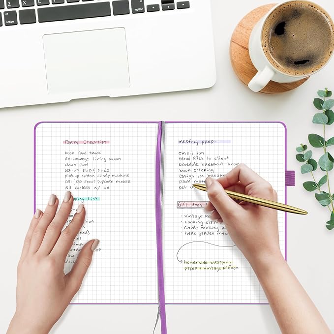 &And Per Se Lined Journal Notebook, 160 Pages, A5 5.7 x 8 inches College Ruled Thick Paper Notebook Journals for Writing, Hardcover Notebooks for Women Men Office School (1 Pack, Violet) - Image 5