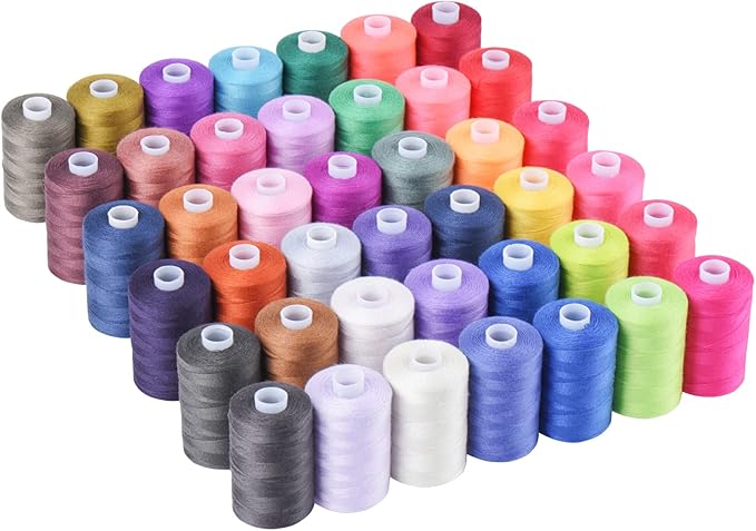 Simthread All Purpose Sewing Thread, 42 Spool Assorted 1000 Yards Polyester Threads for Sewing, Handy Polyester Sewing Threads for Sewing Machine - 42 Colors - Image 2