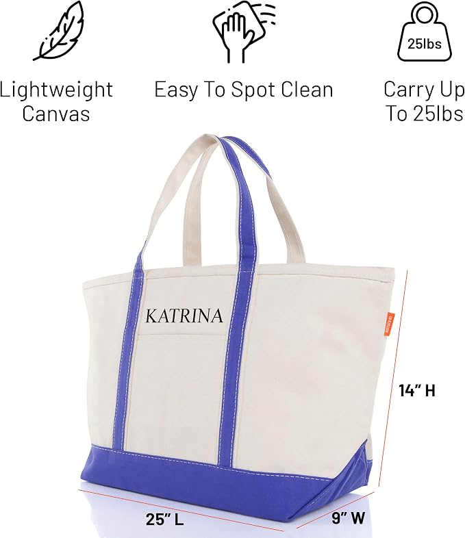 CB STATION Large Classic Tote - Canvas Tote Bag for Women - Multi-Colored Design, Perfect for Travel and Shopping - Image 4