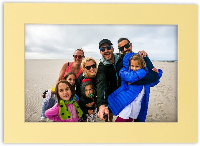 11x14 Mat for 12x16 Frame - Precut Mat Board Acid-Free Soft Yellow 11x14 Photo Matte For a 12x16 Picture Frame, Premium Matboard for Family Photos, Show Kits, Art, Picture Framing, Pack of 100 Mats - Image 5
