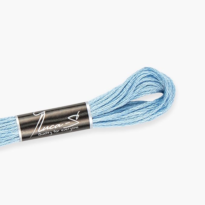 12 Pack of Premium Embroidery Thread Luca-S, 100% Giza Cotton, Oeko TEX Certified Stranded Cotton - 183 / DMC 827 / Anchor 159 by Luca-S