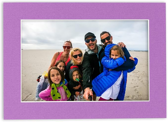 5x7 Mat for 8x10 Frame - Precut Mat Board Acid-Free Show Kit with Backing Board, and Clear Bags Dark Purple 5x7 Photo Matte Made to Fit a 8x10 Picture Frame Matboard for Framing, Pack of 1 Mat - Image 6