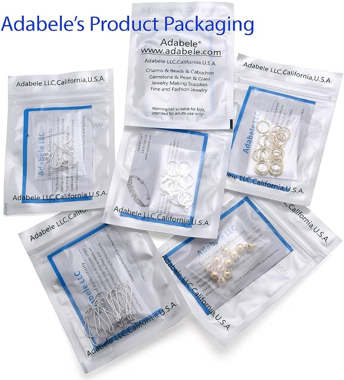 20pcs Adabele Real 925 Sterling Silver Fish Earring Hooks 18mm, 20 Gauge | Solid 925 Silver Flat Fishhook Ear Wires, Open Loops to Attach Charms Gemstones Dangles for Craft Jewelry Making - Image 5