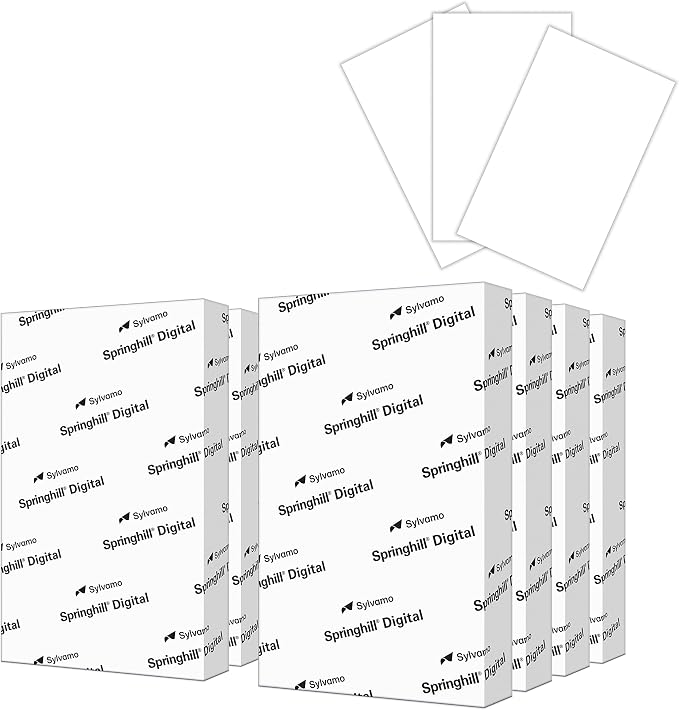 Springhill White 8.5” x 14” Cardstock Paper, 110lb, 199gsm – Premium Heavy Cardstock, Printer Paper with Smooth Finish for Greeting Cards, Flyers, Scrapbooking & More – 015314C, 2000 Sheets (8 Reams) by Springhill