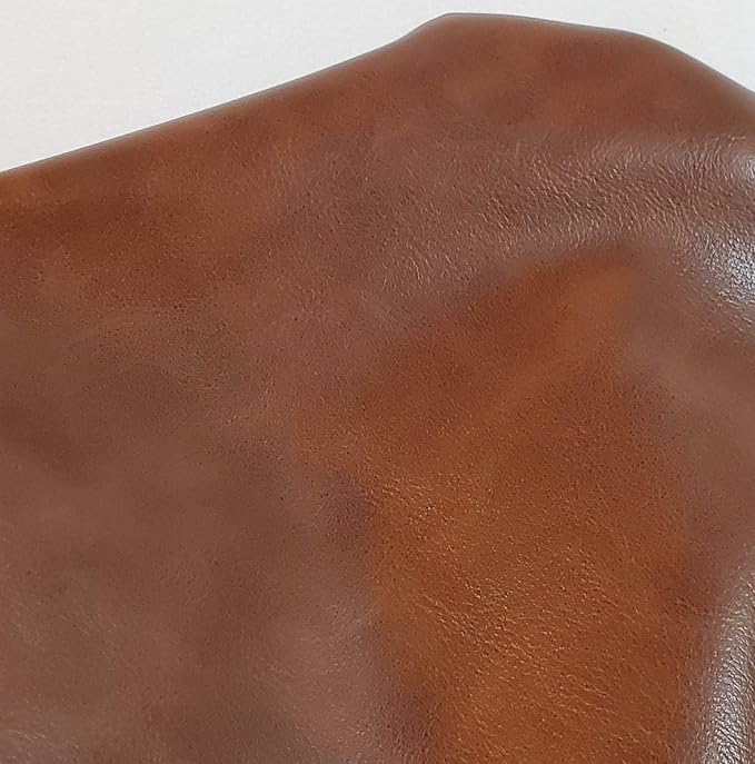 NAT Leathers | Tan Mid Brown Soft Faux Vegan Leather Sheet PU Peta Approved Vegan | 2 Yards (72 x 54 inch) Cut by The Yard | Synthetic Pleather 0.9 mm Smooth Upholstery | 72"x54" - Image 4