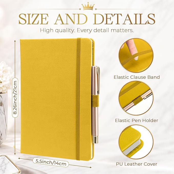 Laumoi 28 Pack A5 PU Leather Lined Notebook Journal, Vibrant Color,Simple | PU Leather Journals, Wide Ruled 5.5x8.2 Inch, For School Business Work Writing, Bulk Ideal for Classroom Office Supplies - Image 2