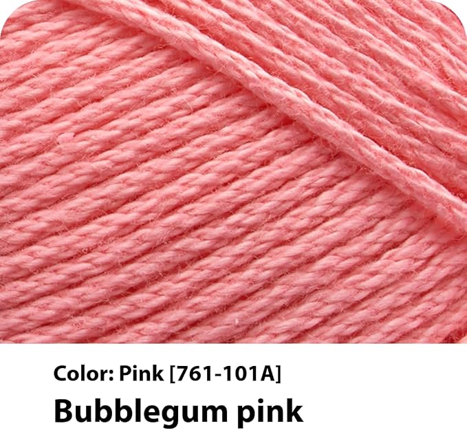 Lion Brand Yarn, 24/7 Cotton Yarn, Pink, 1 Pack | Light Worsted 100% Mercerized Cotton Yarn for Crochet, Knitting, Craft, 185 Yards of Natural Fiber for Tees, Bags, Dishcloths - Image 2